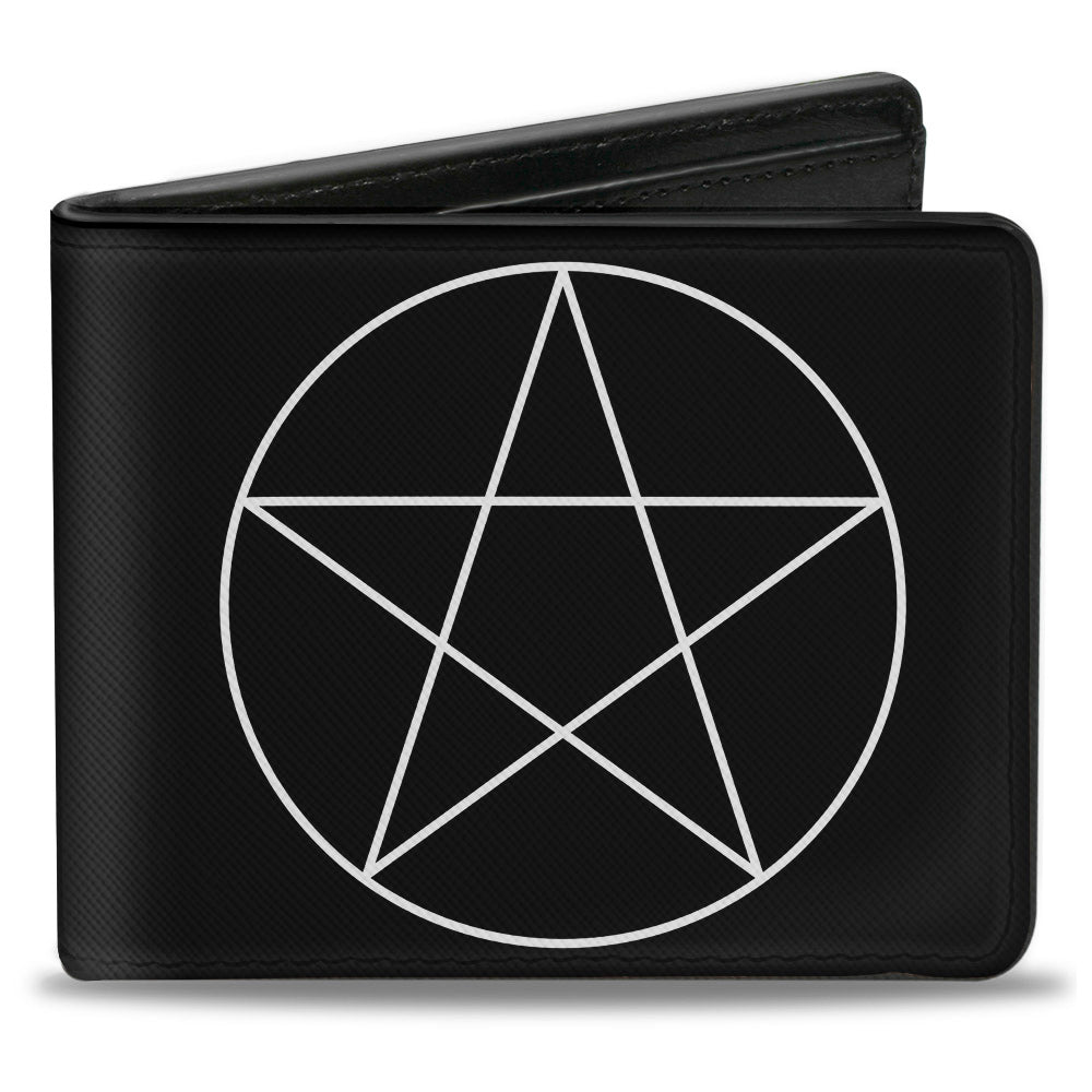 Bi-Fold Wallet - Supernatural Pentagram Black White