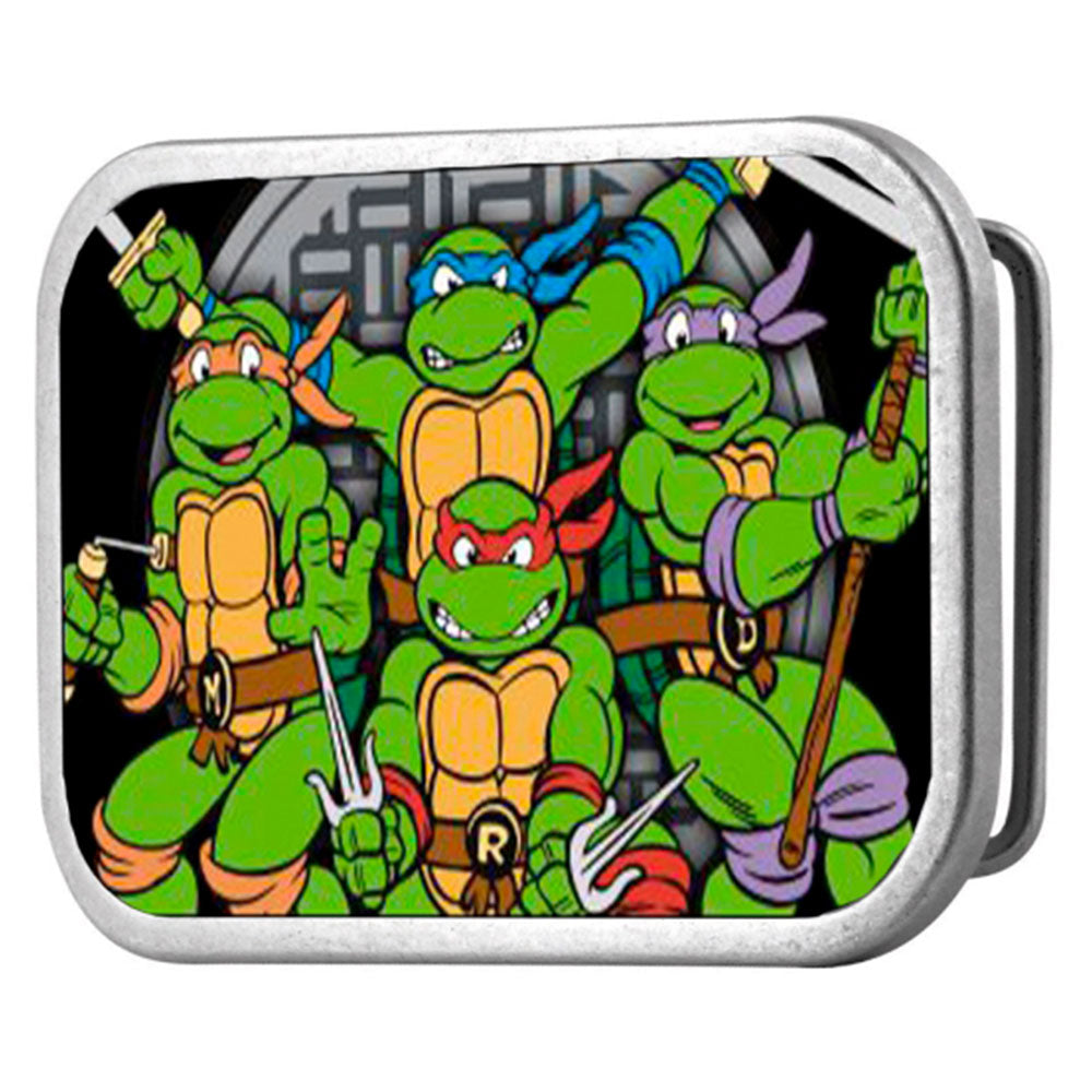 Classic TMNT Turtles Battle Pose8 Manhole Cover FCG - Chrome Rock Star Buckle