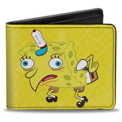 Bi-Fold Wallet - Mocking SpongeBob Pose Pineapple CLOSE-UP Yellows
