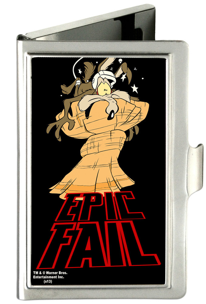 Business Card Holder - SMALL - Wile E Coyote EPIC FAIL FCG Black Red