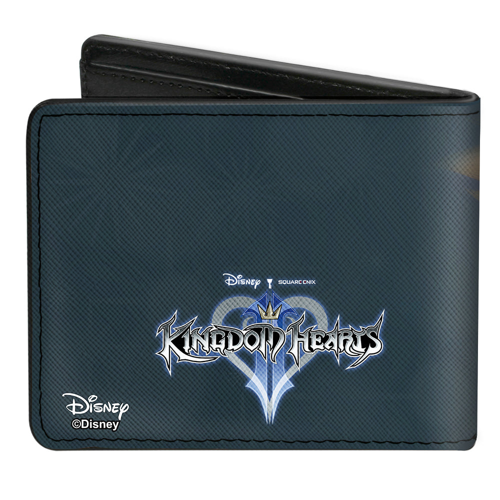 Bi-Fold Wallet - Kingdom Hearts II Hazy Sora Face CLOSE-UP Grays