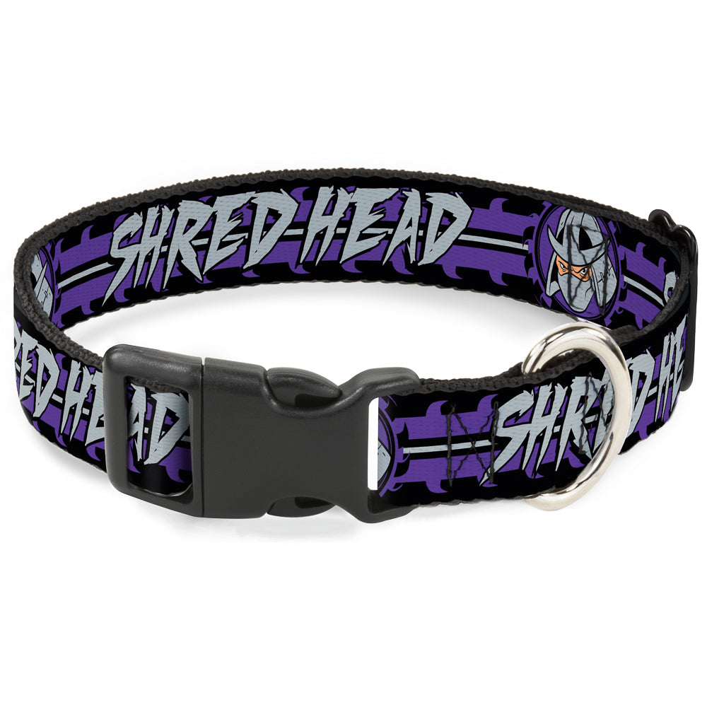 Plastic Clip Collar - Shredder Head SHRED HEAD/Stripe Black/Purple/Gray