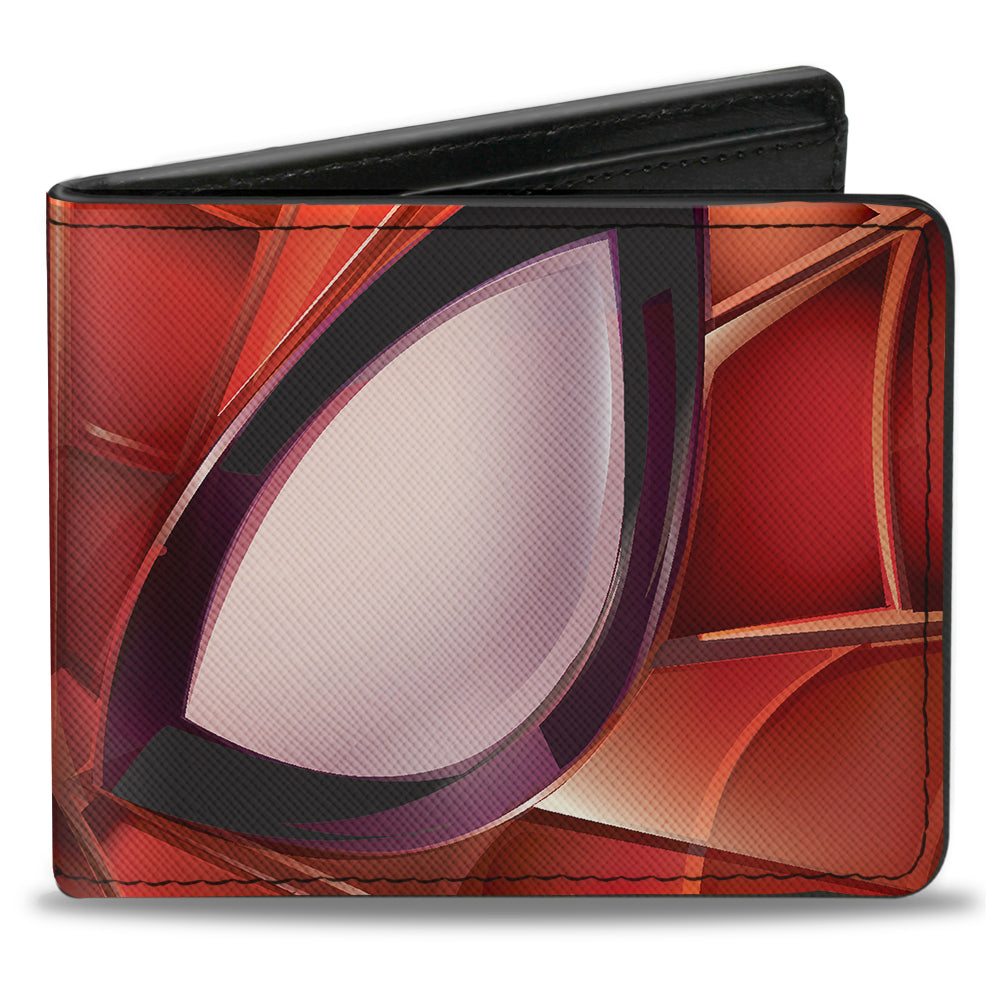 2016 SPIDER-MAN Bi-Fold Wallet - Spider-Man Eyes CLOSE-UP Reds Black White