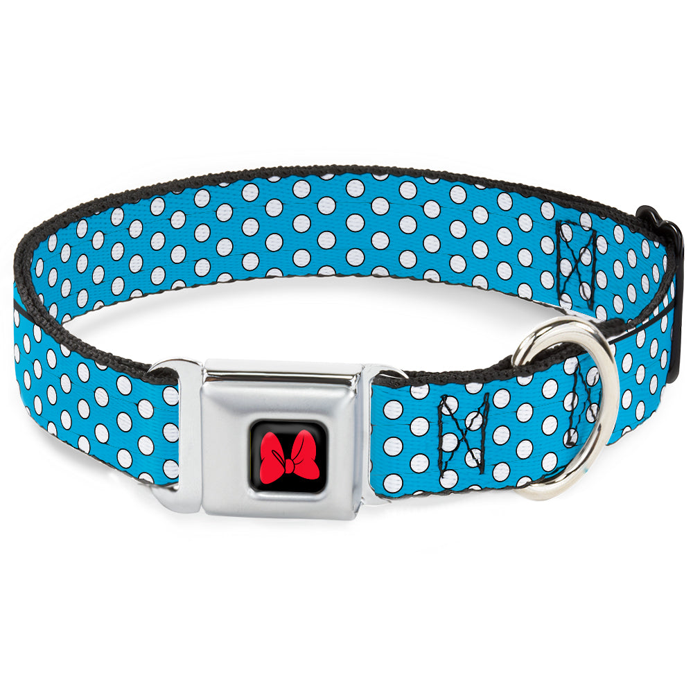 Dog Collar DYYR-Minnie Mouse Bow Full Color Black/Red - Minnie Mouse Dots Blue/Black/White