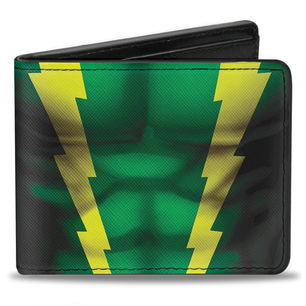 ULTIMATE SPIDER-MAN Bi-Fold Wallet - Electro Chest Stripes Green Yellow
