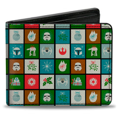 Bi-Fold Wallet - Star Wars Holiday Season Icon Blocks