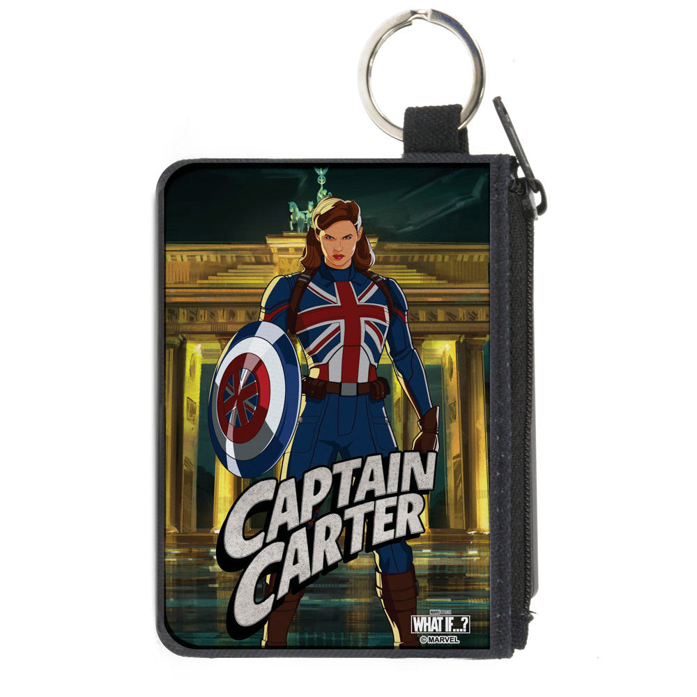 Canvas Zipper Wallet - MINI X-SMALL - Marvel Studios What If ? CAPTAIN CARTER Shield Pose
