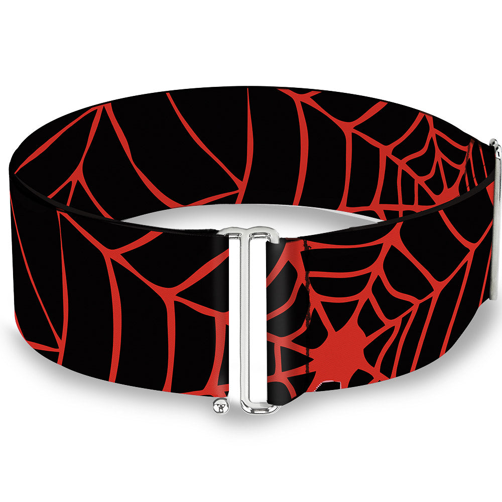 MARVEL COMICS Cinch Waist Belt - Spiderweb Black Red