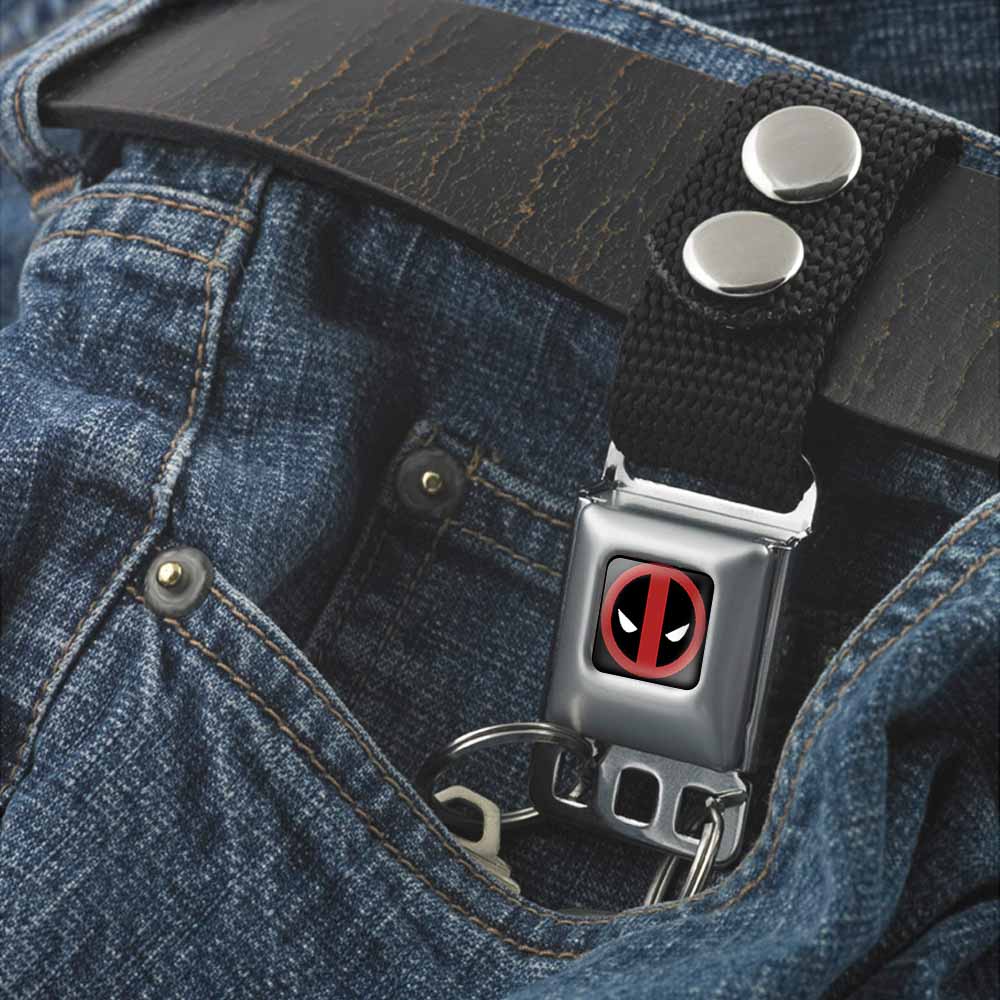 MARVEL DEADPOOL Keychain - Deadpool Logo Full Color Black Red White