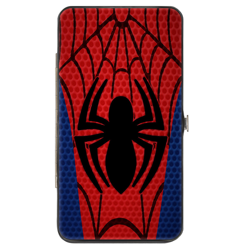2016 SPIDER-MAN Hinged Wallet - Spider-Man Chest Spider4 Blues Reds Black