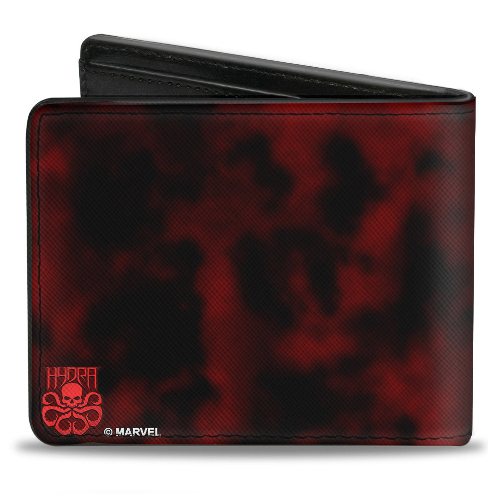 MARVEL UNIVERSE Bi-Fold Wallet - HYDRA Logo + HYDRA Smoke Black Reds