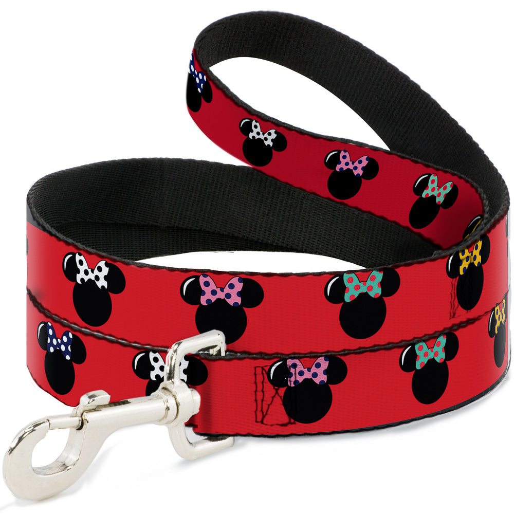 Dog Leash - Minnie Mouse Silhouette Red/Black/Polka Dot