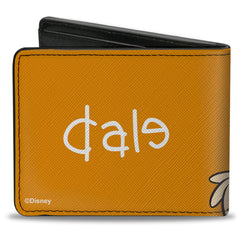 Bi-Fold Wallet - Chip n' Dale Dale Face Close-Up + Autograph Brown