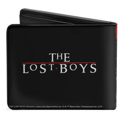 Bi-Fold Wallet - The Lost Boys Cast Pose Quote Red White + Logo Black White Red