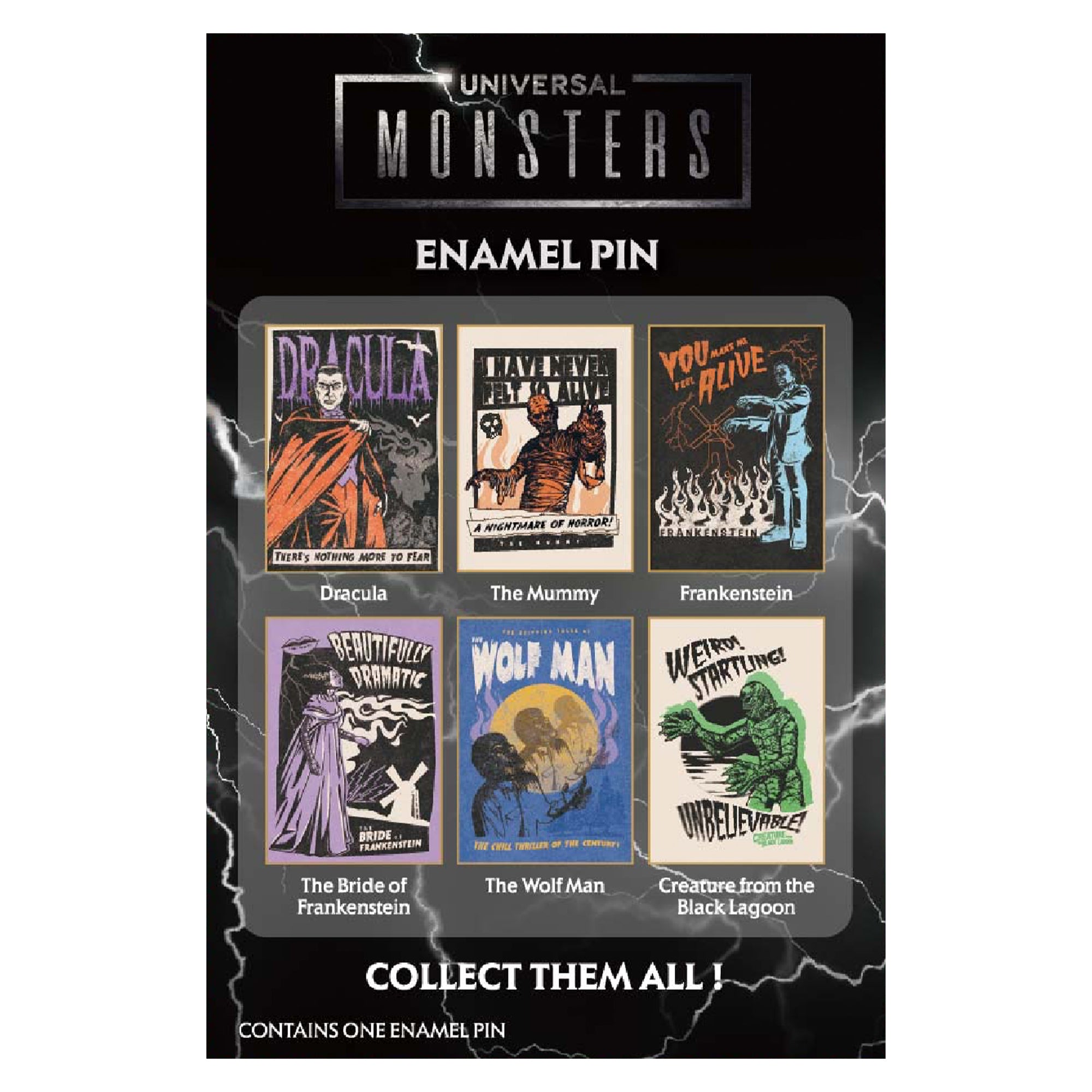 classic monsters shop Universal Studios Classic Monsters Posters Jumbo Mystery Collectible Trading Pin