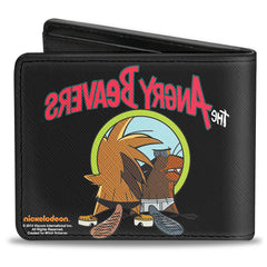 Bi-Fold Wallet - Angry Beavers Logo Front + Logo Back