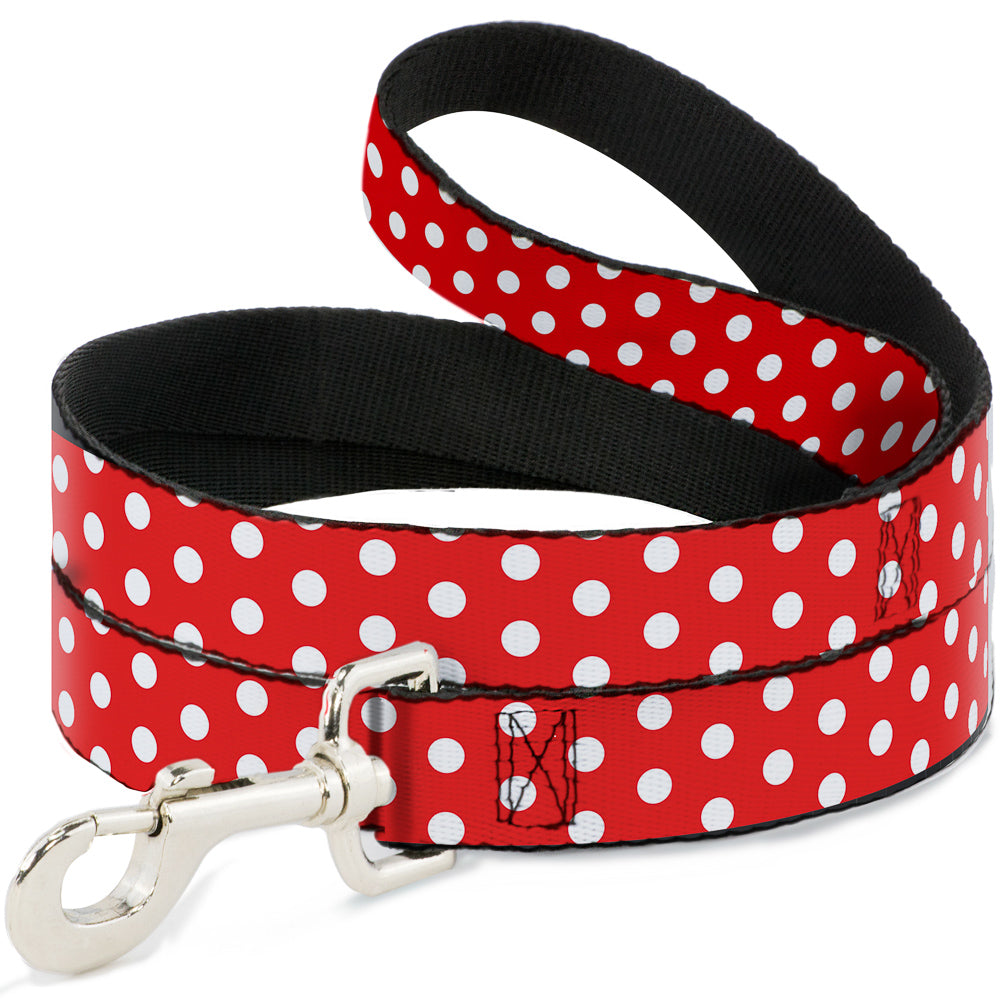 Dog Leash - Minnie Mouse Polka Dots Red/White