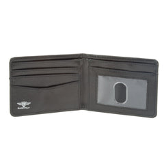 Bi-Fold Wallet - CYBORG C Icon + Text Abstract Black Reds Grays
