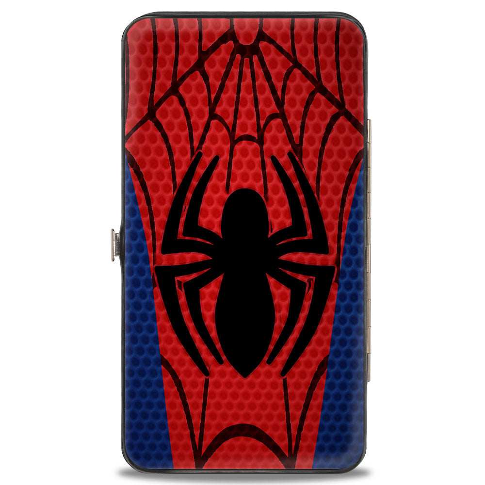 2016 SPIDER-MAN Hinged Wallet - Spider-Man Chest Spider4 Blues Reds Black