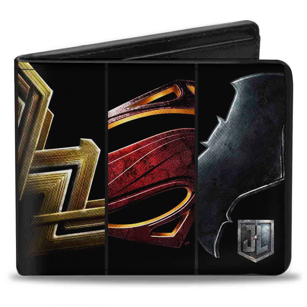 Bi-Fold Wallet - Justice League 2017 6-Superhero Icon Blocks