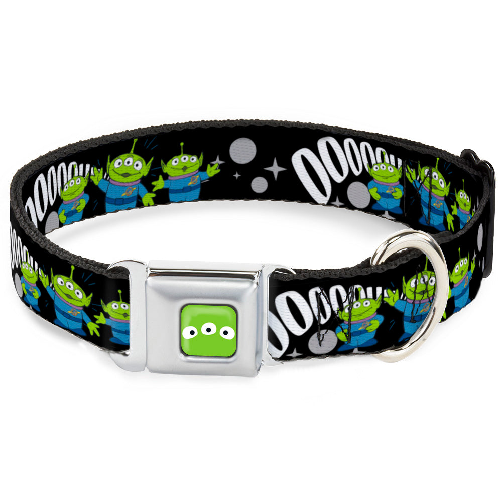 Toy Story Alien Eyes Full Color Green/Black/White Seatbelt Buckle Collar - Toy Story 3-Aliens OOOOOHHH Black/White/Gray