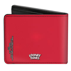 Bi-Fold Wallet - Bi-Fold Wallet - Gossamer Eyes CLOSE-UP Red Black White