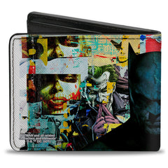 Bi-Fold Wallet - Batman and Gotham City Villains Torn Faces Graffiti Collage2