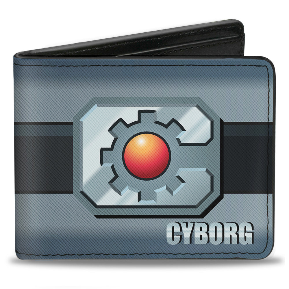 Bi-Fold Wallet - CYBORG Icon Stripe Grays Black Red
