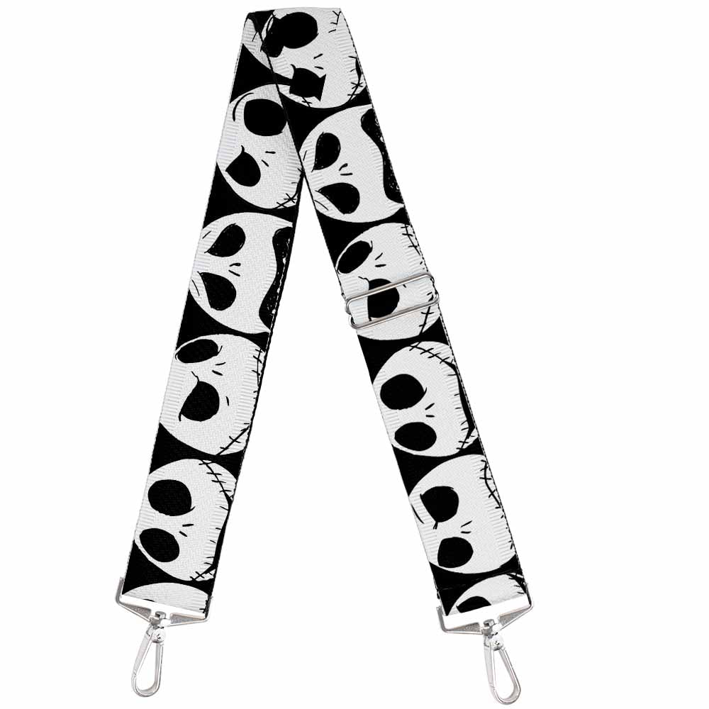 Purse Strap - Nightmare Before Christmas 7-Jack Expressions CLOSE-UP Black White