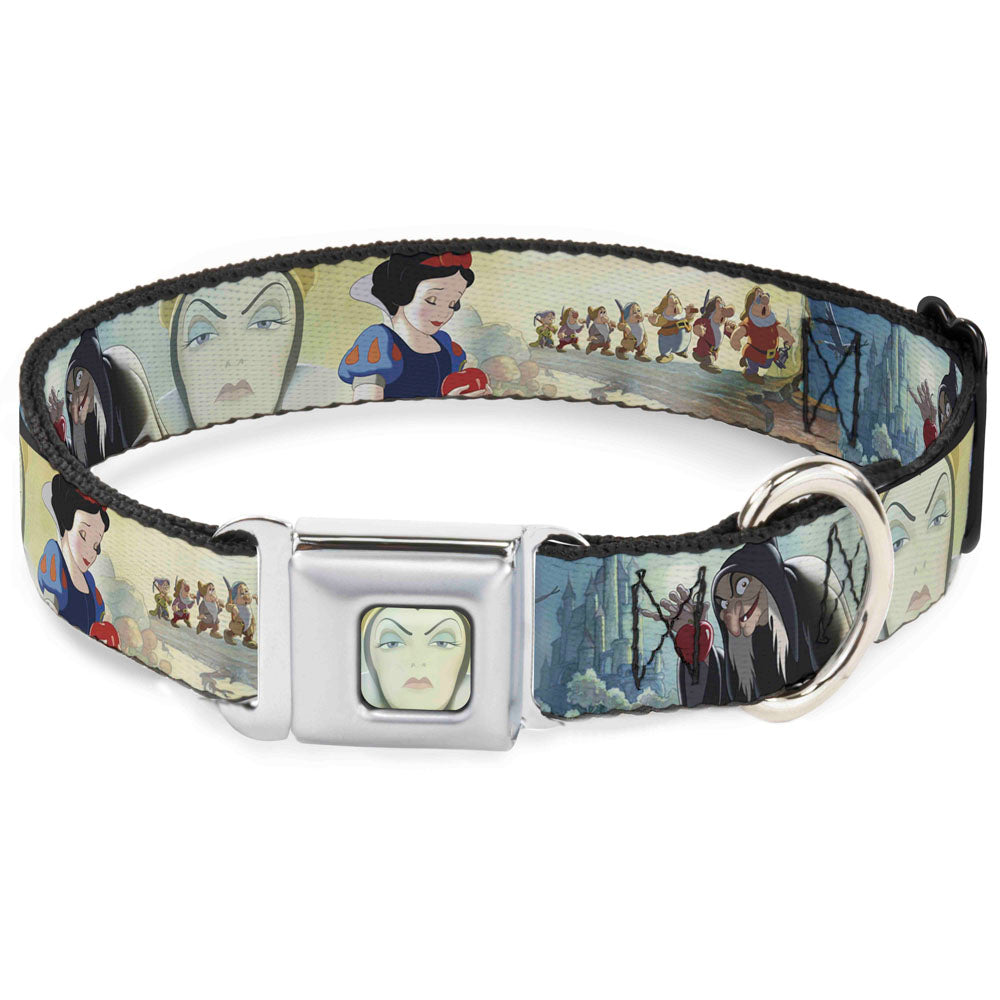 Evil Queen Face CLOSE-UP Full Color Seatbelt Buckle Collar - Snow White/Dwarves/Old Witch/Evil Queen Scenes
