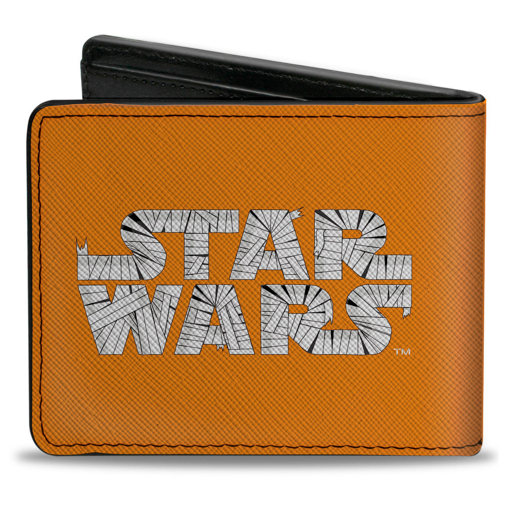 Bi-Fold Wallet - Star Wars Halloween Stormtrooper Mummy Pose + Logo Orange