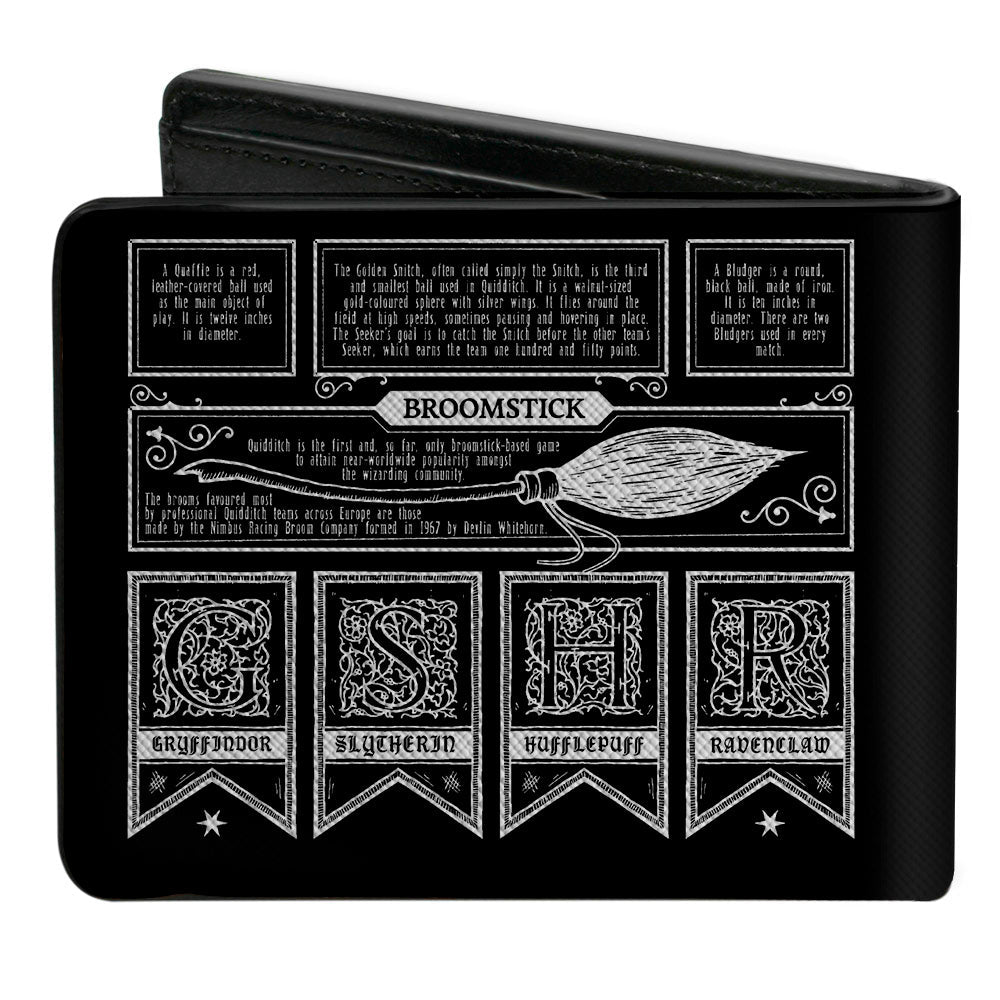 Bi-Fold Wallet - Harry Potter QUIDDITCH AT HOGWARTS Collage Black White