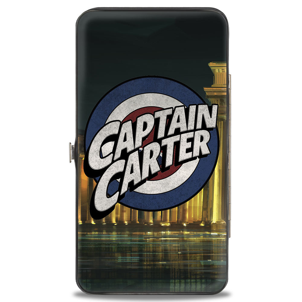 MARVEL STUDIOS WHAT IF Hinged Wallet - Marvel Studios What If ? Captain Carter Shield Pose + Shield Logo