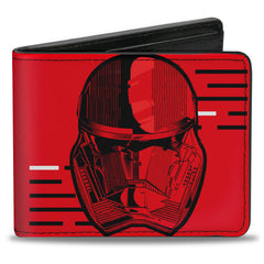 Bi-Fold Wallet - Star Wars Sith Trooper Helmet + Icon Red Black White