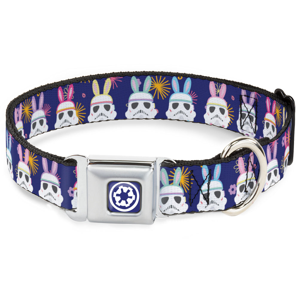 Star Wars Galactic Empire Icon Full Color Purple/White Seatbelt Buckle Collar - Star Wars Holiday Stormtrooper Easter Bunny Ears Purple