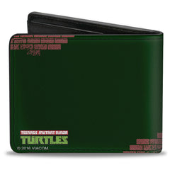 Bi-Fold Wallet - TMNT Rocksteady & Bebop Poses Bricks Gray Black