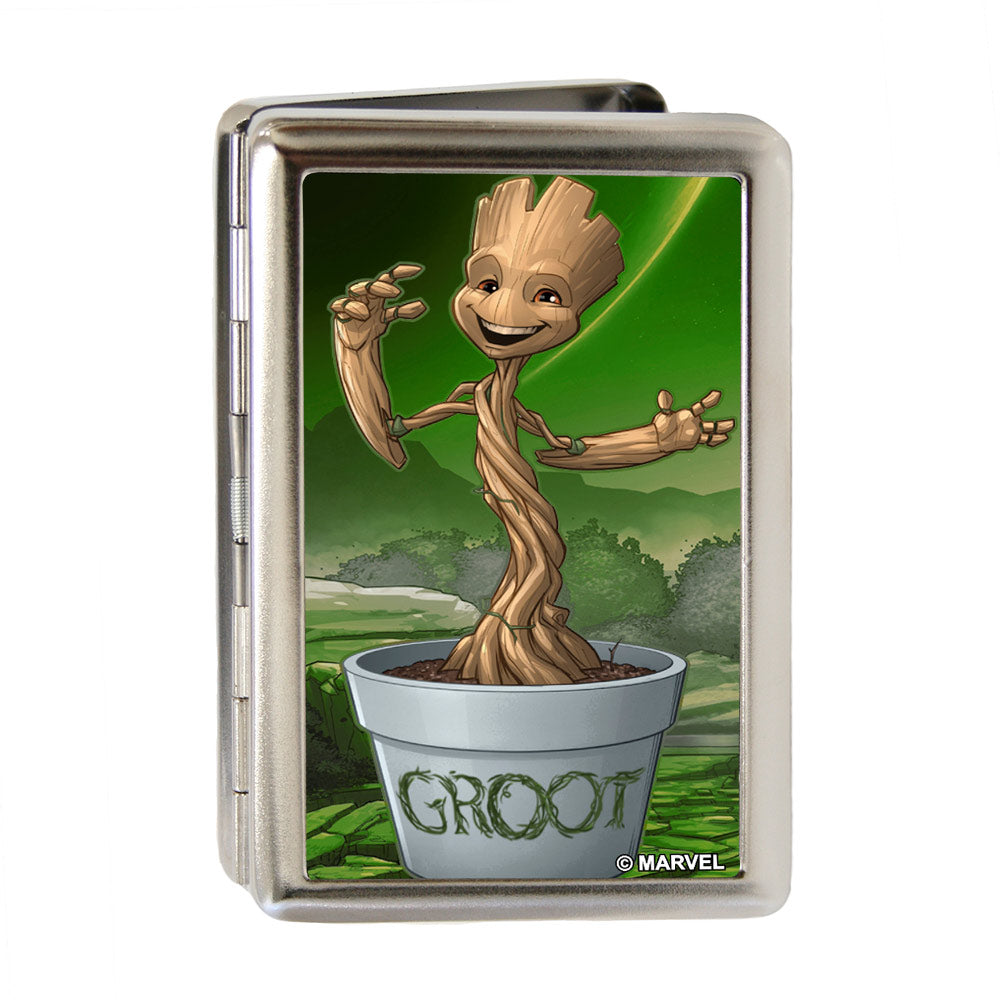 GUARDIANS OF THE GALAXY - EVERGREEN Business Card Holder - LARGE - GUARDIANS OF THE GALAXY Potted Groot Pose FCG Greens