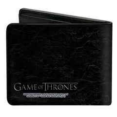 Bi-Fold Wallet - Game of Thrones HOUSE LANNISTER Rampant Lion Sigil Black Golds