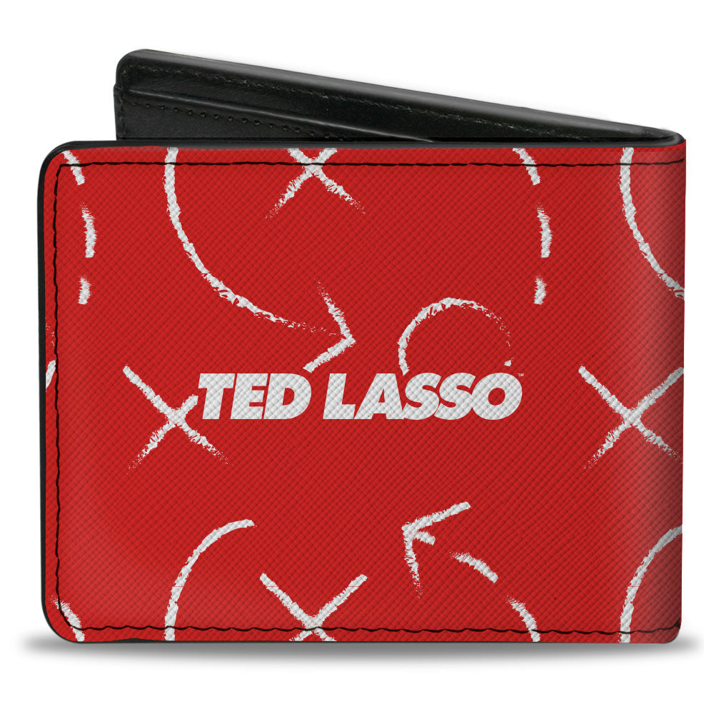 Bi-Fold Wallet - Ted Lasso WE'RE A TEAM WE WEAR THE SAME KIT Quote Badge Red Navy White