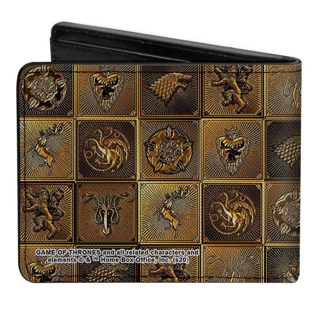 Bi-Fold Wallet - Game of Thrones House Sigil Blocks Gold