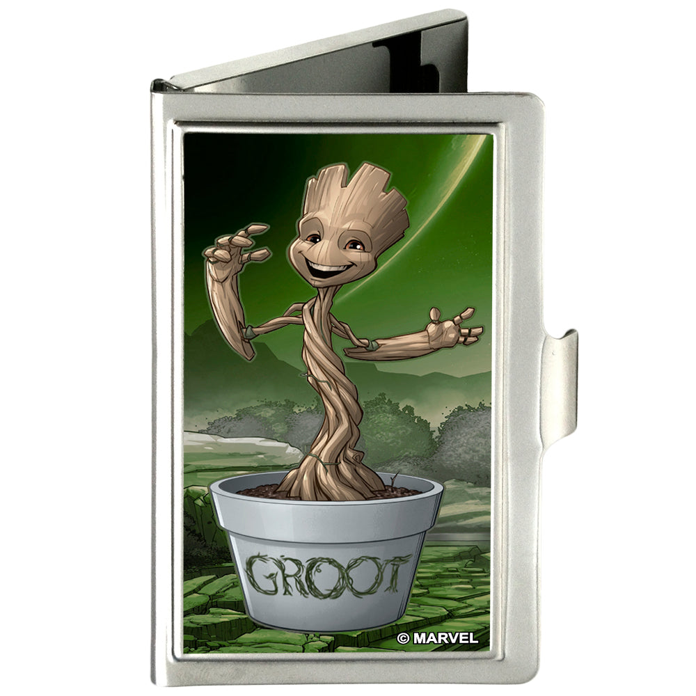 GUARDIANS OF THE GALAXY - EVERGREEN Business Card Holder - SMALL - GUARDIANS OF THE GALAXY Potted Groot Pose FCG Greens