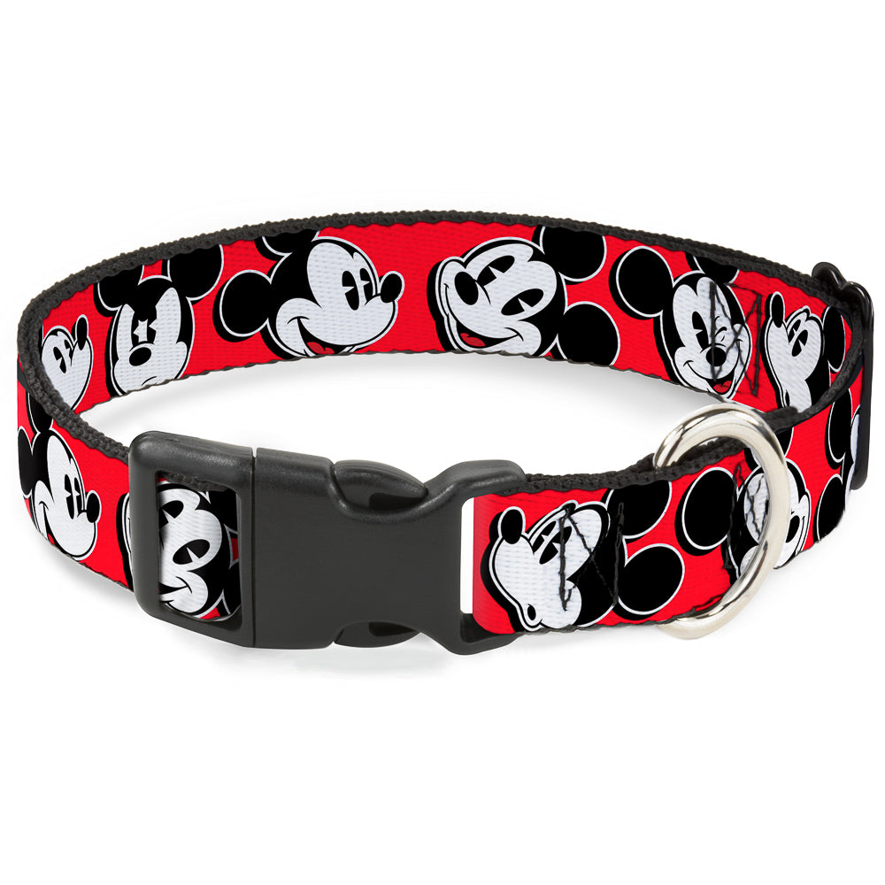 Plastic Clip Collar - Mickey Mouse Expressions Red/Black/White