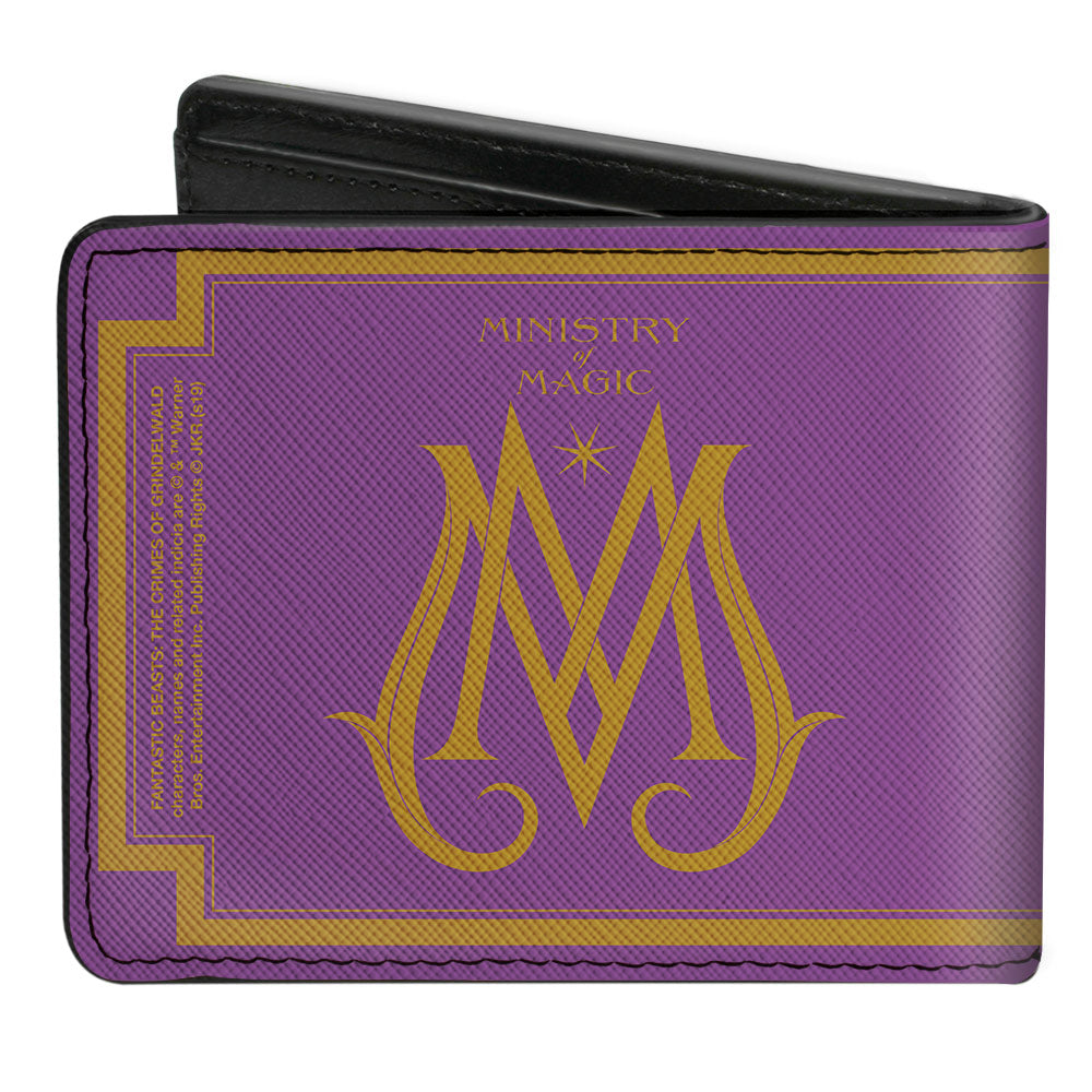 Bi-Fold Wallet - Fantastic Beasts The Crimes of Grindelwald MINISTRY OF MAGIC Icon Purple Gold