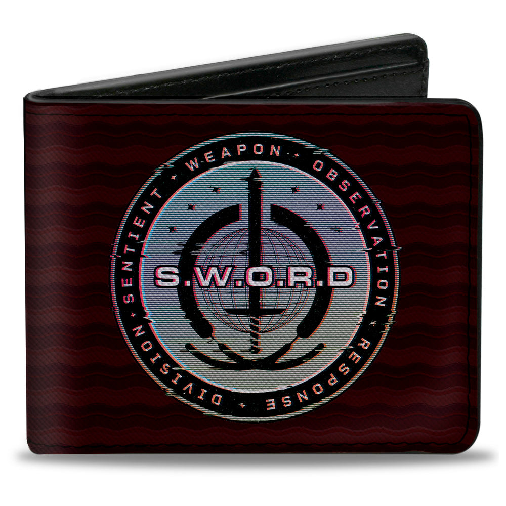MARVEL STUDIOS WANDAVISION Bi-Fold Wallet - WandaVision SWORD Logos Black