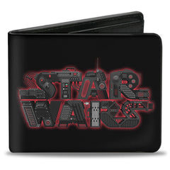 Bi-Fold Wallet - Galactic Empire STAR WARS Logo Black Grays Reds