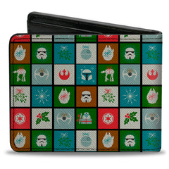 Bi-Fold Wallet - Star Wars Holiday Season Icon Blocks