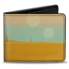 Bi-Fold Wallet - The Mandalorian Standing Pose with Two Moon Landscape