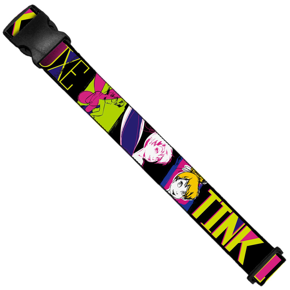 Luggage Strap - TINK LUXE Sketch Black Multi Neon