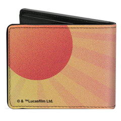 Bi-Fold Wallet - Star Wars The Child and The Mandalorian Touching Fingers Sun Rays
