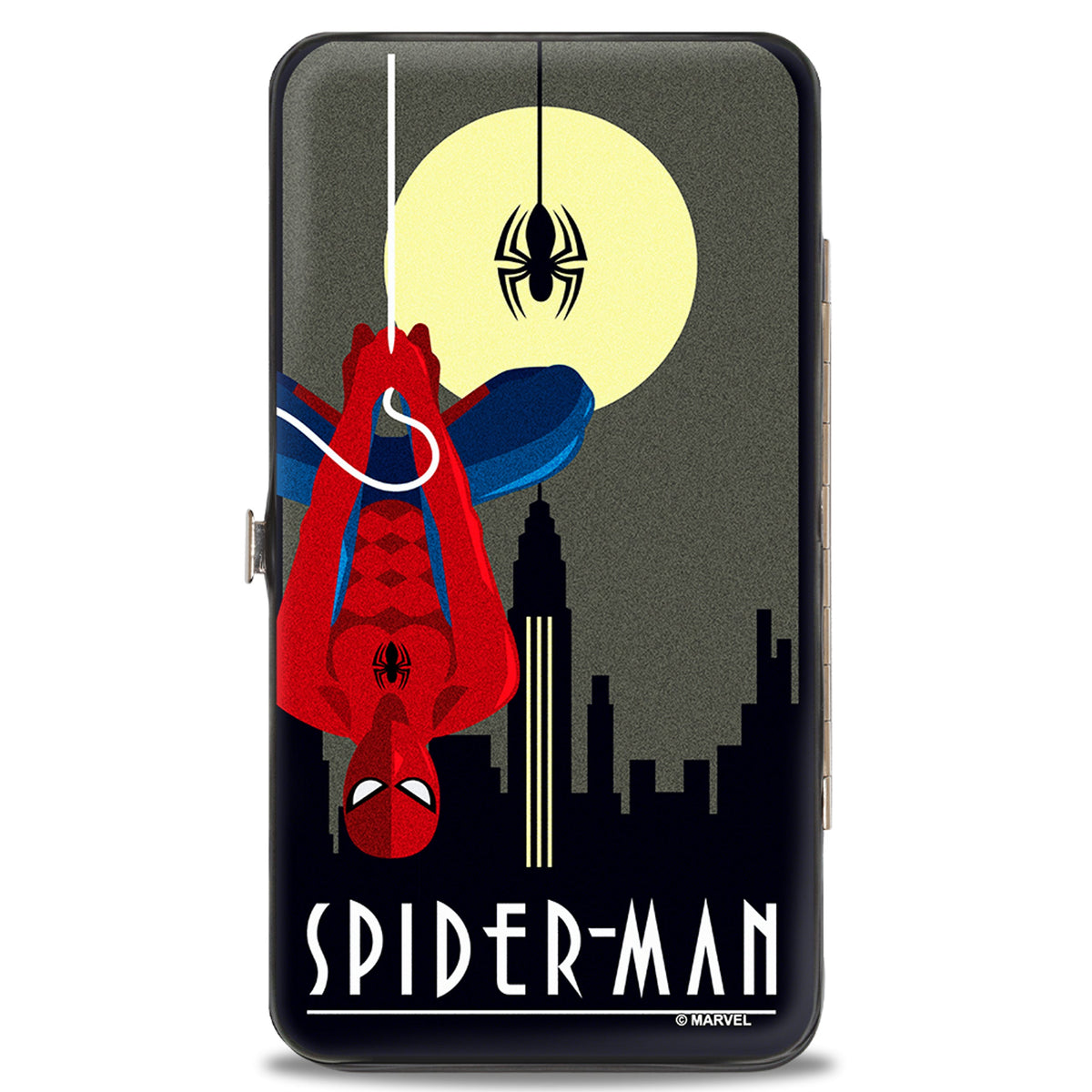 MARVEL COMICS Hinged Wallet - Art Deco Full Moon SPIDER-MAN Skyline